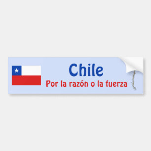 Autocollant De Voiture Drapeau du Chili et adhésif pour pare-chocs de