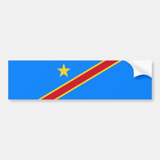 Autocollant De Voiture Drapeau du Congo Kinshasa (Devant)