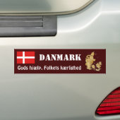 Autocollant De Voiture Drapeau du Danemark + Adhésif pour pare-chocs de (En voiture)