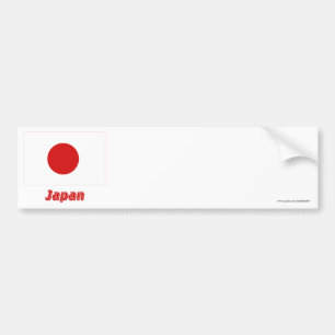 Autocollant De Voiture Drapeau du Japon avec le nom