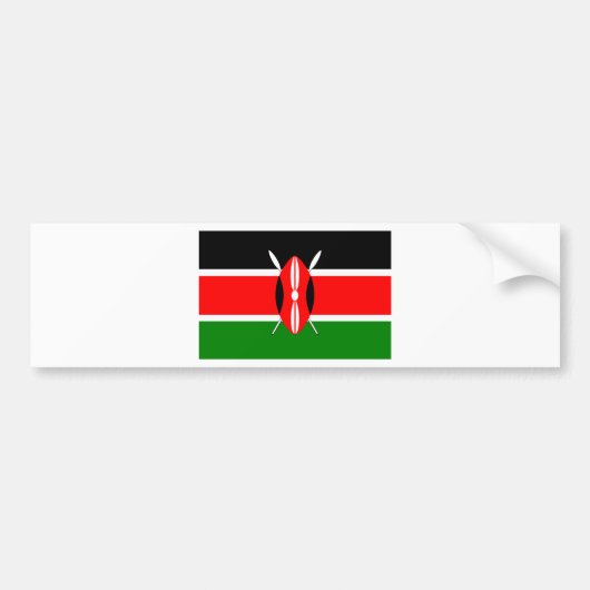 Autocollant De Voiture Drapeau du Kenya (Devant)