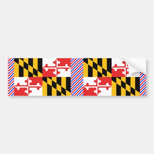 Autocollant De Voiture Drapeau du Maryland (Devant)