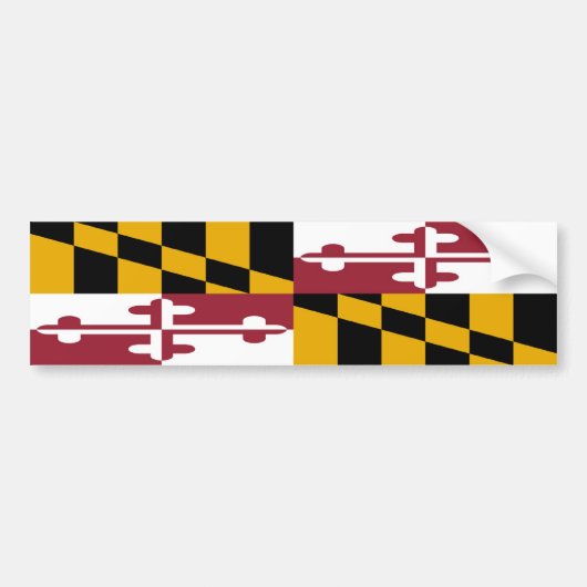 Autocollant De Voiture Drapeau du Maryland (Devant)