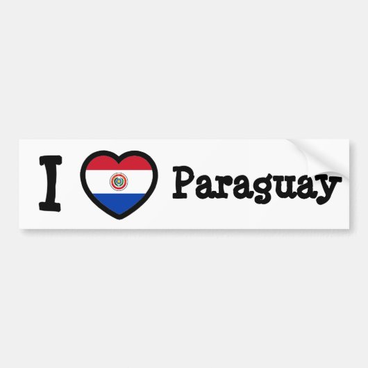 Autocollant De Voiture drapeau du Paraguay (Devant)