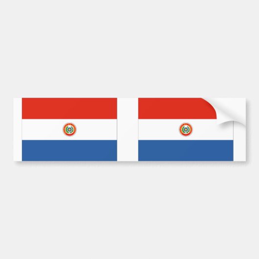 Autocollant De Voiture drapeau du Paraguay (Devant)