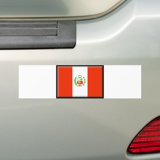 Autocollant De Voiture Drapeau du Pérou (En voiture)