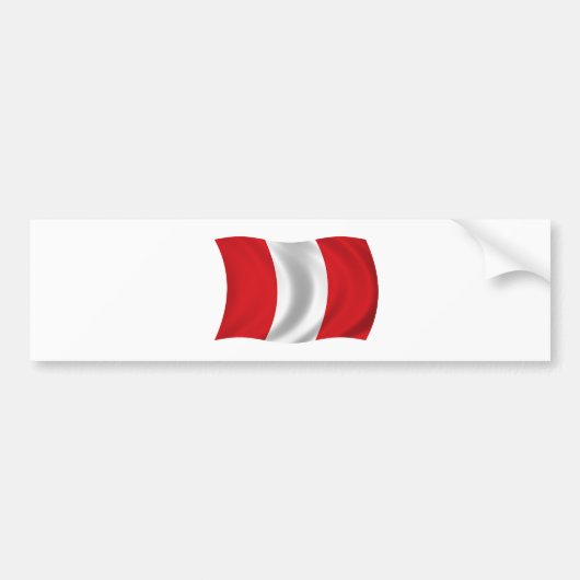 Autocollant De Voiture Drapeau du Pérou (Devant)
