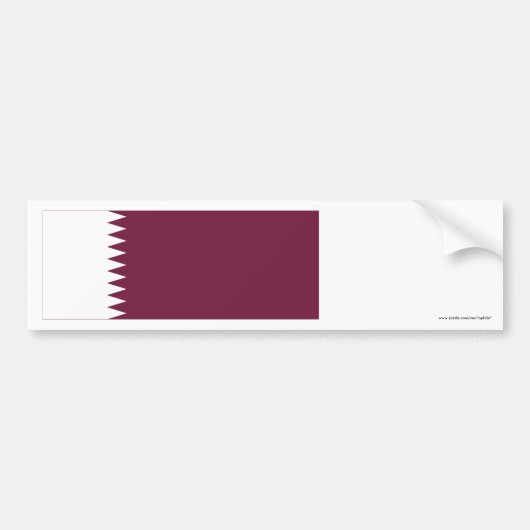 Autocollant De Voiture Drapeau du Qatar (Devant)