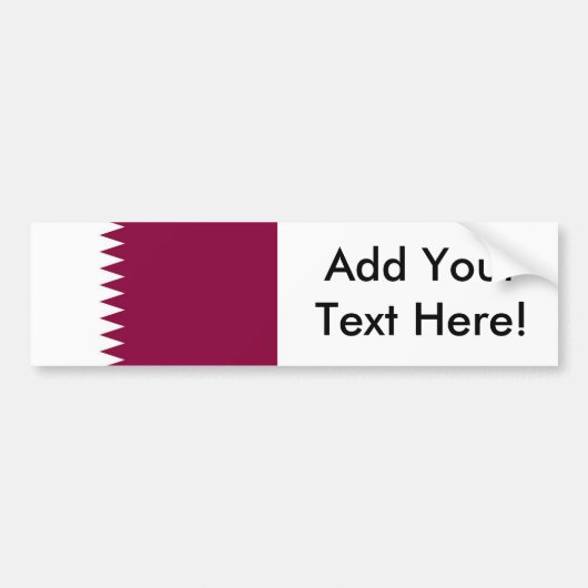 Autocollant De Voiture Drapeau du Qatar (Devant)