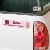 Autocollant De Voiture Drapeau du Qatar + Adhésif pour pare-chocs de (Sur camion)
