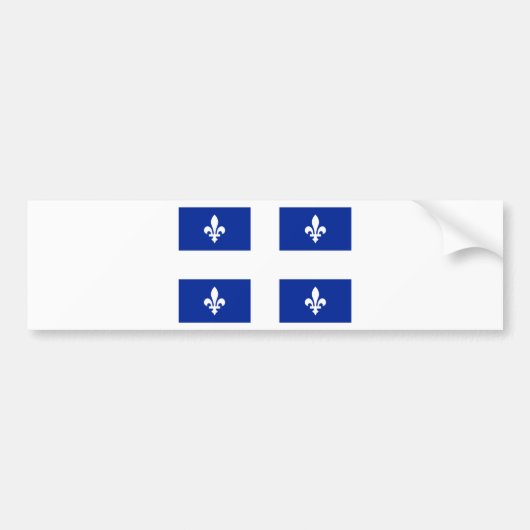 Autocollant De Voiture Drapeau du Québec (Devant)