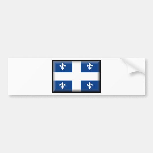 Autocollant De Voiture Drapeau du Québec (Canada) (Devant)