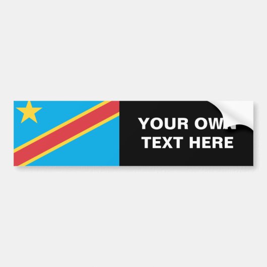 Autocollant De Voiture Drapeau du République démocratique du Congo (Devant)