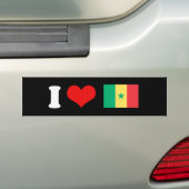 Autocollant De Voiture Drapeau du Sénégal (En voiture)