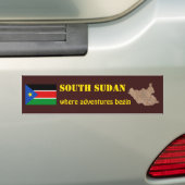 Autocollant De Voiture Drapeau du sud du Soudan + Adhésif pour pare-chocs (En voiture)