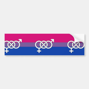 Autocollant De Voiture Drapeau du symbole de la fierté bisexuelle