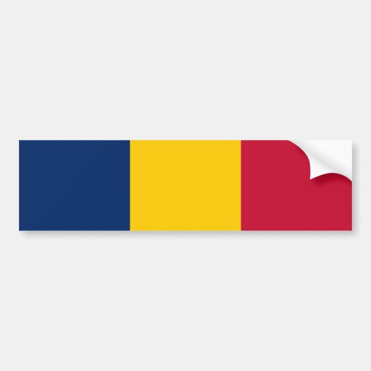 Autocollant De Voiture Drapeau du Tchad (Devant)