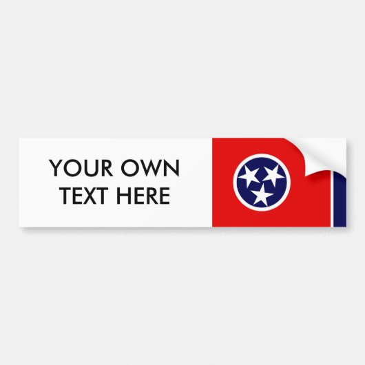 Autocollant De Voiture Drapeau du TENNESSEE (Devant)