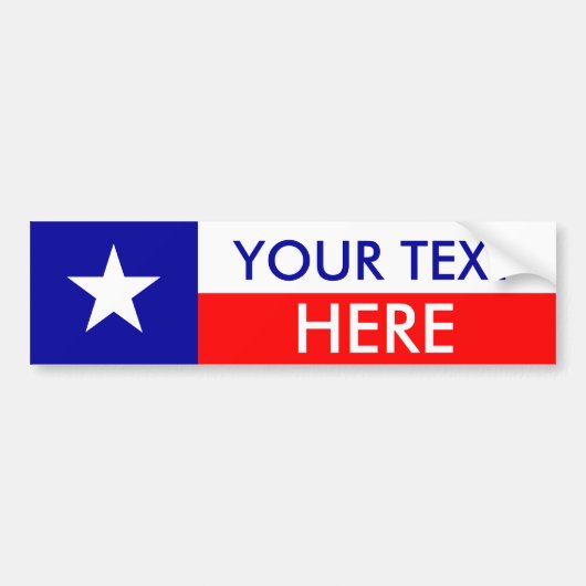 Autocollant De Voiture Drapeau du Texas : Créez vos propres (Devant)