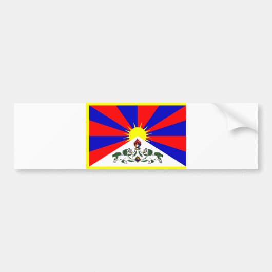 Autocollant De Voiture Drapeau du Thibet (Devant)
