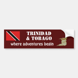 Autocollant De Voiture Drapeau du Trinidad et du Tobago + Adhésif pour