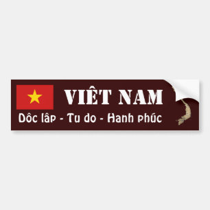 Autocollant De Voiture Drapeau du Vietnam + Adhésif pour pare-chocs de