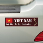 Autocollant De Voiture Drapeau du Vietnam + Sticker de pare-chocs (En voiture)