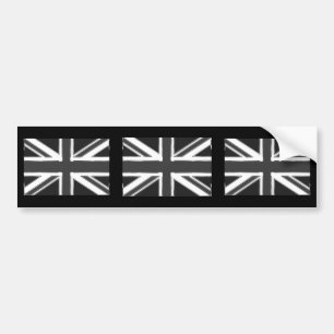 Autocollant De Voiture Drapeau d'Union Jack du R-U - chrome