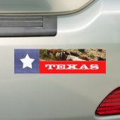 Autocollant De Voiture Drapeau et chevaux du Texas (En voiture)