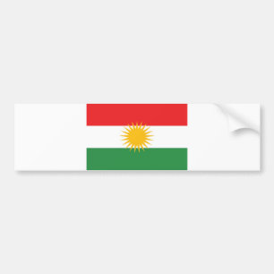 Autocollant De Voiture Drapeau ethnique du Kurdistan