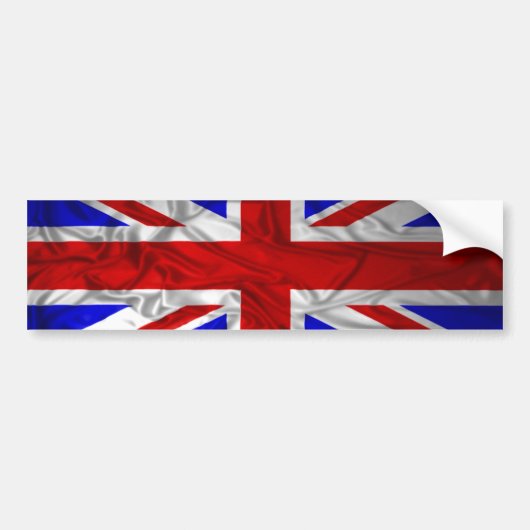 Autocollant De Voiture Drapeau froissé d'Union Jack (Devant)