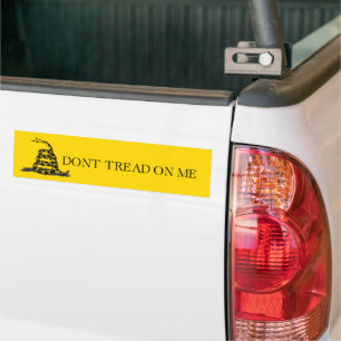 Autocollant De Voiture Drapeau Gadsden jaune classique Ne marchez pas sur