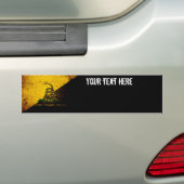 Autocollant De Voiture Drapeau grunge noir d'Anarcho Gadsden (En voiture)