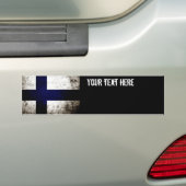 Autocollant De Voiture Drapeau grunge noir de la Finlande (En voiture)
