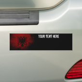 Autocollant De Voiture Drapeau grunge noir de l'Albanie (En voiture)
