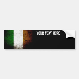 Autocollant De Voiture Drapeau grunge noir de l'Irlande