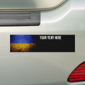 Autocollant De Voiture Drapeau grunge noir de l'Ukraine (En voiture)