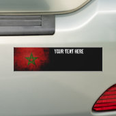 Autocollant De Voiture Drapeau grunge noir du Maroc (En voiture)