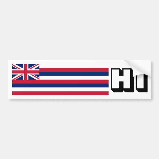 Autocollant De Voiture Drapeau Hawaï (Devant)