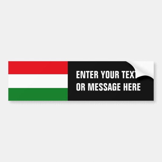 Autocollant De Voiture Drapeau Hongrie (Devant)