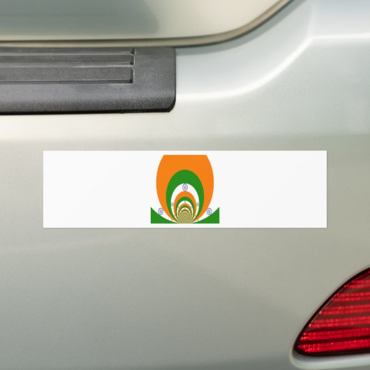 Autocollant De Voiture Drapeau indien Kaleidoscope : Unité et patriotisme (En voiture)