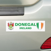 Autocollant De Voiture Drapeau irlandais de la crête du Donegal (En voiture)