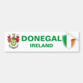 Autocollant De Voiture Drapeau irlandais de la crête du Donegal (Devant)