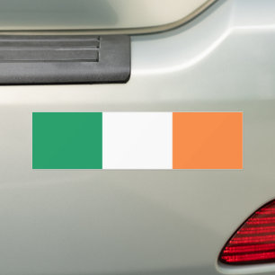 Autocollant De Voiture Drapeau irlandais vert blanc orange tricolore
