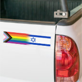 Autocollant De Voiture Drapeau israélien de la Fierté du progrès LGBTQ (Sur camion)