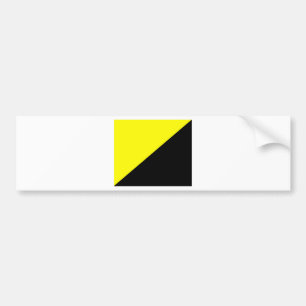 Autocollant De Voiture Drapeau jaune et noir de capitalisme d'Anarcho