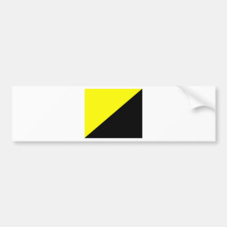 Autocollant De Voiture Drapeau jaune et noir de capitalisme d'Anarcho