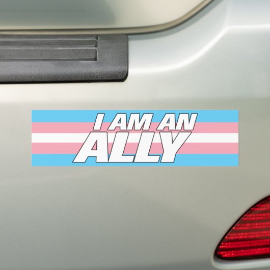 Autocollant De Voiture Drapeau LGBT Cis Ally Transgender Pride (En voiture)