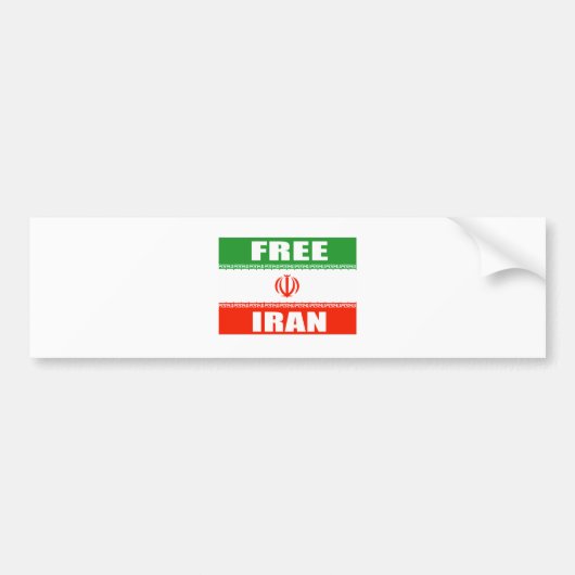 Autocollant De Voiture Drapeau LIBRE de l'IRAN (Devant)