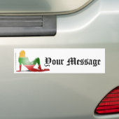 Autocollant De Voiture Drapeau lithuanien de silhouette de fille (En voiture)